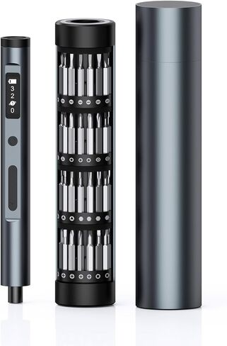 ORIA Mini Electric Screwdriver, 28 in 1 Cordless Electric Screwdriver Kit, Upgraded Rechargeable Electric Screwdriver with 24 Precision Bits, Power Screwdriver with LED Lights in Saudi Arabia