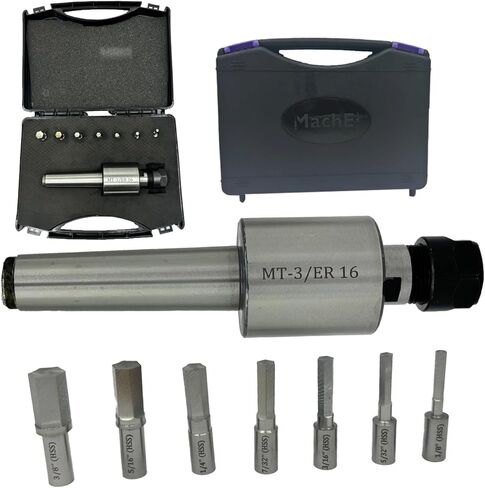 Machel MT2 Shank Rotary Broach مع محول ER16 ومجموعة من 7 Broaches لتطبيقات الآلات متعددة الاستخدامات in Kuwait