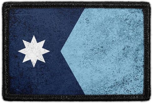 Minnesota State Flag - Color Morale Patch | Hook and Loop Attach for Hats, Jeans, Vest, Coat | 2x3 in | by Pull Patch in Saudi Arabia