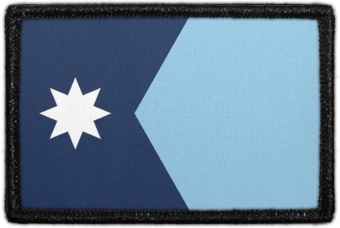 Minnesota State Flag - Color Morale Patch | Hook and Loop Attach for Hats, Jeans, Vest, Coat | 2x3 in | by Pull Patch in Saudi Arabia