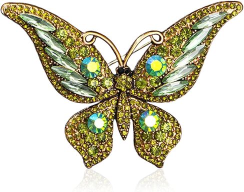 بروش الفراشة الكريستال راينستون ، دبابيس طية صفيرة زرقاء زرقاء ، أزياء رائعة ، دبابيس طية طية طية طية من إكسسوارات ملحقات للنساء اليومية in Kuwait