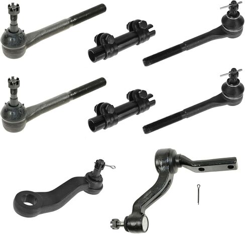 TRQ Front Steering Kit Idler Arm & Bracket Assembly Pitman Arm Tie Rod Tie Rod Adjusting Sleeve Compatible with 1988-1992 Chevrolet K1500 K2500 K3500 GMC 1992 Yukon in Saudi Arabia