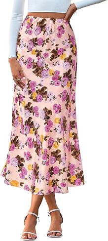 BTFBM Womens Leopard Print Skirt 2025 Summer Fall Midi Lengut in Saudi Arabia