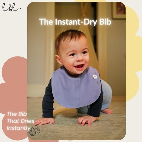 Leya & Lior 3 -Pack Premium Frasium Drying Baby Bibs - Usisex Boys & Girls Staydri Pibs for Tradlicing and Leign in Kuwait