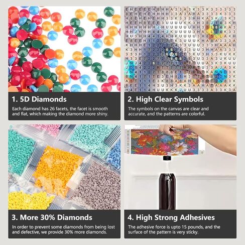 FHBUBPUP 5D Diamond Painting Kits for Adults, Cardinal Diamond Art Kits for Beginners - DIY Full Drill Round Diamond Dot Gem Art, Craft Gift Suitable for Home Wall Decoration 12×12Inch in Saudi Arabia