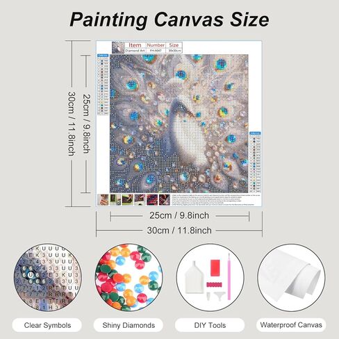 FHBUBPUP 5D Diamond Painting Kits for Adults, Cardinal Diamond Art Kits for Beginners - DIY Full Drill Round Diamond Dot Gem Art, Craft Gift Suitable for Home Wall Decoration 12×12Inch in Saudi Arabia
