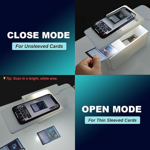 ScanStand لبطاقات التداول القياسية الحجم - مسح بطاقات MTG دون عناء مع ماسحة بطاقات تداول Manabox و Magic TCG ، وفحص أسعار سريعة ، حصريًا لمستخدمي Manabox - White in Kuwait