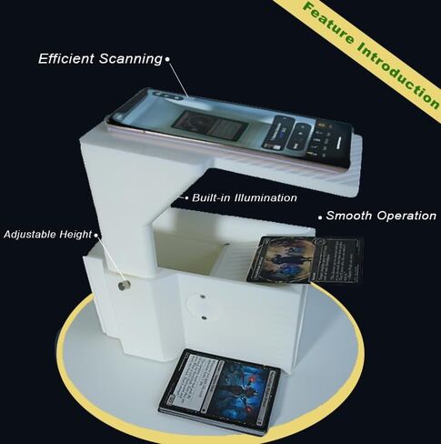 ScanStand لبطاقات التداول القياسية الحجم - مسح بطاقات MTG دون عناء مع ماسحة بطاقات تداول Manabox و Magic TCG ، وفحص أسعار سريعة ، حصريًا لمستخدمي Manabox - White in Kuwait