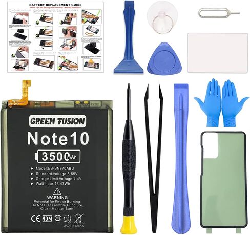 (ترقية جديدة) متوافقة مع استبدال بطارية Samsung Galaxy Note 10 Lite لجميع موديلات البطارية، بطارية EB-BN770ABY مع تعليمات التثبيت ومجموعة أدوات الإصلاح SM-N770F، SM-N770F/DS، SM-N770F/DSM in Kuwait