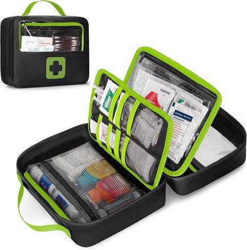 Waterproof Empty First Aid Bag with a Detachable Panel, Small Medical Bag with Molle System, Red (Bag Only) in Saudi Arabia