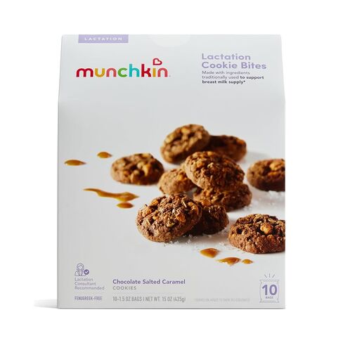 Munchkin Milkmakers Lactation Cookie Bites ، الكراميل المملح للشوكولاتة ، 10 CT in Saudi Arabia
