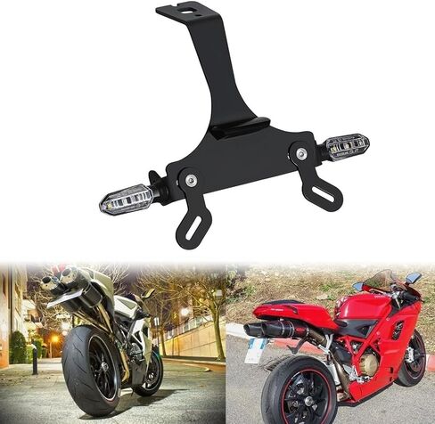 Rear Short Tail Tidy Fender Eliminator LED Turn Signal Compatible with 1098 848 1198/848 2008 2009 2010/848 EVO 2011 2012 2013/1098 2007 2008/1198 2009 2010 2011(clear) in Saudi Arabia