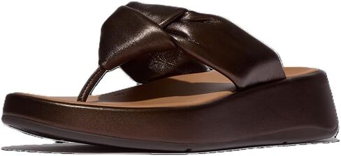 Fitflop Women F-Mode Knot Soft-Leather-Leather Flatform Toe-Post Sandgal Wedge in Kuwait