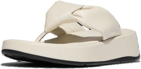 FitFlop Women's F-Mode Knot Soft-Leather Flatform Toe-Post Sandals Wedge in Kuwait