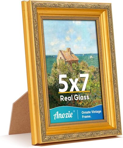 عتيقة 12x16 إطار الصورة ، إطارات صور ذهبية عتيقة مع شبكيات شبكي ، إطارات الصور المزخرفة عرض 8.5x11 مع حصيرة أو إطار 12x16 بدون ، جدار أو ديكور ، حزمة واحدة ، أخضر in Saudi Arabia