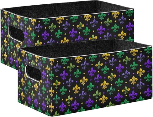 Kcldeci Rose Gold Leopard Collapsible Storage Bins, 2 Pack Foldable Storage Baskets for Organizing, Sturdy & Portable, Pink in Kuwait
