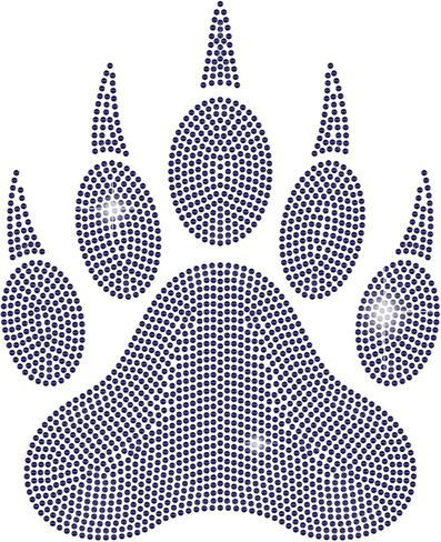 SUPERDANT Tiger Iron on Rhinestone Boy's T-Shirt Crystal Heat Transfer Hot fix Animal Paw Rhinestones Colorful Letters Bling Iron On Decals for T Shirts Cloth Decor Vest Shoes Hat Jacket DIY in Saudi Arabia