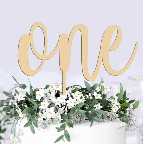 أول عيد ميلاد الكعكة توبيبر - خشب ريفي واحد كعكة واحدة لوبي عيد ميلاد أول فتى وفتاة ، رقم 1 ديكور كعكة ، لوازم زخرفة كعكة واحدة ، دعائم كشك الصور in Kuwait