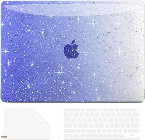 AKIT Compatible with MacBook Pro 14 inch Case Sparkly 2025-2021 M4 M3 M2 M1 Pro Max A3112 A3185 A3401 A2918 A2992 A2779 A2442, Glossy Glitter [Anti-Cracking] Hard Shell Laptop Case Cover, Colorful in Kuwait