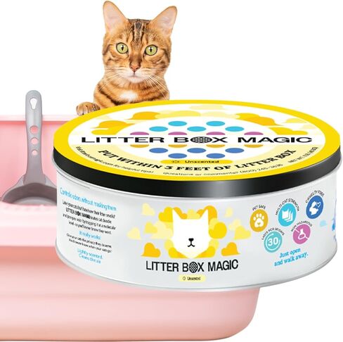 مرطبان مزيل الروائح الكريهة للقطط (16 أونصة، عبوة من 1) غير معطر - معطر هواء لروائح الحيوانات الأليفة من صندوق الفضلات - جل إزالة الروائح الكريهة في مرطبان - مزيل رائحة الحيوانات الأليفة لتجديد الهواء in Kuwait