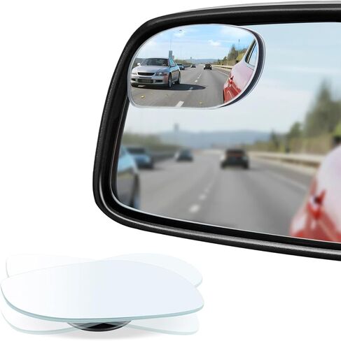مرايا البقعة العمياء العمياء ، HD Glass HD Learbeless View View Home ، وعصا قابلة للتعديل زاوية عريضة للمرآة الجانبية ، والملحقات الخارجية للسيارات للسيارات ، وسيارات الدفع الرباعي والشاحنات ، حزمة 2 in Kuwait