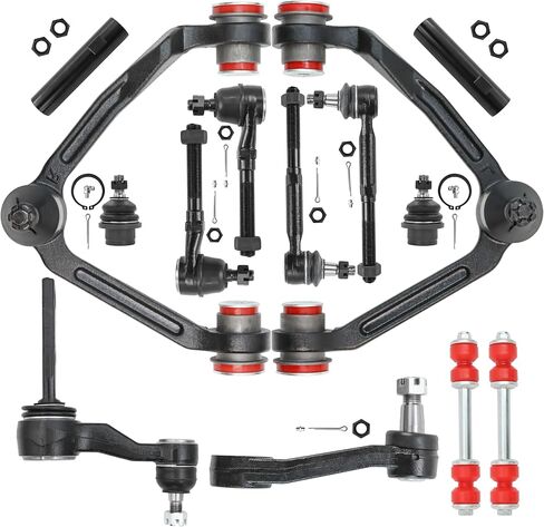 4WD Front End 12pc Suspension Kit for 1997-2002 Ford Expedition, 1997-2003 F-150, 1997-1999 F-250, 1998-2002 Lincoln Navigator, Upper Control Arms Ball Joints Sway Bars Tie Rods Replacement - 12PC in Kuwait