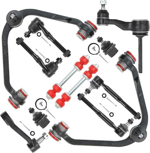 4WD Front End 12pc Suspension Kit for 1997-2002 Ford Expedition, 1997-2003 F-150, 1997-1999 F-250, 1998-2002 Lincoln Navigator, Upper Control Arms Ball Joints Sway Bars Tie Rods Replacement - 12PC in Kuwait