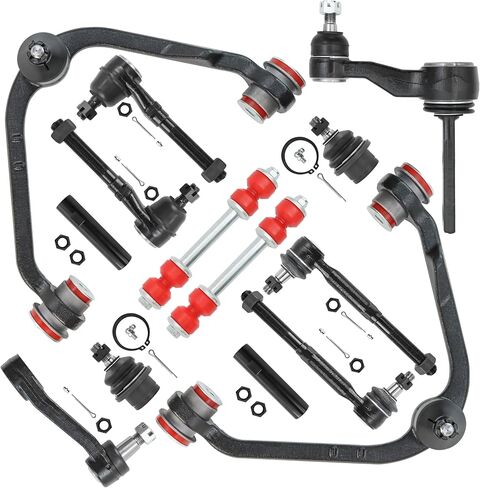 4WD Front End 12pc Suspension Kit for 1997-2002 Ford Expedition, 1997-2003 F-150, 1997-1999 F-250, 1998-2002 Lincoln Navigator, Upper Control Arms Ball Joints Sway Bars Tie Rods Replacement - 12PC in Kuwait