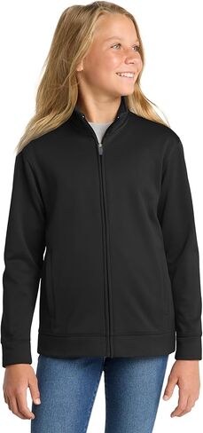 SPORT-TEK Youth Sport-Wick Fleece Full-Zip Jacket YST241 in Saudi Arabia