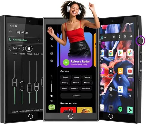 192 جيجابايت 4.7 "شاشة تعمل باللمس (1280 بكسل) مشغل MP3 مع Bluetooth و WiFi ، Android 13 Music Player مع Spotify ، Pandora ، Amazon Music ، Pluetooth MP3 مشغل مع الكاميرا ، MP3 & MP4 For Kids in Kuwait