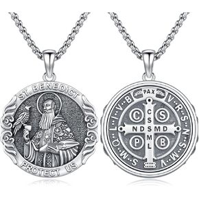St Michael the Archangel Medal Necklace 925 Sterling Silver Archangel Saint Michael Pendant Necklaces Catholic Sigil Amulet Religious Protector Jewelry for Men in Kuwait