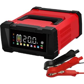 شاحن بطارية 10 -AMP 12V/24V شاحن ذكي ذكي للسيارة - شاحن حراسة البطارية ، وشاحن بطارية السيارات مع تعويض درجات الحرارة للدراجة النارية للسيارة. in Kuwait