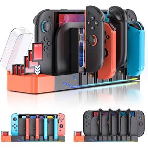 شحن Dock متوافق مع Nintendo Switch for Joy Con & OLED ، شحن Dock لوحدة التحكم Joycon ، محطة Charger Stand مع كابل شحن in Kuwait