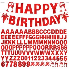 175pcs DIY رسالة مخصصة لافتة لافتة بريق قابلة للتخصيص لافتة 0-9 أرقام DIY رسائل عيد ميلاد سعيد حبل الضوء لافتات شخصية لزخارف حفلات عيد ميلاد الزفاف (GLOD المبهرة) in Kuwait