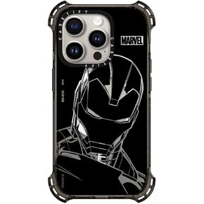 CASETiFY Bounce iPhone 15 Pro Max Case [Iron Man Co-Lab / 6X Military Grade Drop Tested / 21.3ft Drop Protection/Compatible with Magsafe] - Iron Man Blue Print Tech - Red - Clear Black in Kuwait