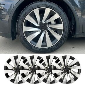 KAVANIC 2025 Tesla Model Y Rim Protectors 20 Inch [4-Pack] - Premium ABS Silver Rim Guards, Anti-Scratch Curb Rash Tesla Rim Protector Model Y, Easy Snap-On Design in Kuwait