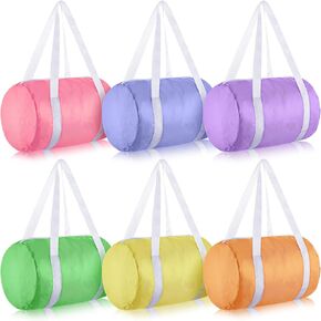 Sweetude 6 Pack Small Party Favor Bags Duffle 10×8 Inch Reusable Gift Bags with Handles Canvas Colorful for Birthday Party School Team Events in Saudi Arabia