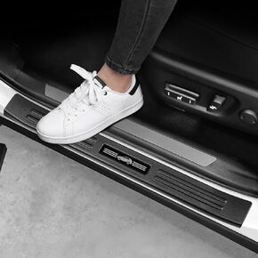 4pcs door sill protector متوافق مع Subaru 2019-2025 Ascent Accessories Matte Black ABS Plastic Material Auto Auto Auto Depat in Kuwait