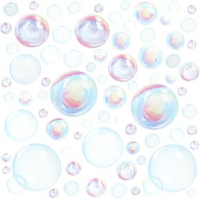 2 صفائح ملصقات فقاعة ، قطع زخارف الفقاعة الملونة ، زخارف ديكور تحت الماء ، زخارف عيد ميلاد للديكور الحمام ، تزيين الطرف حورية البحر in Kuwait