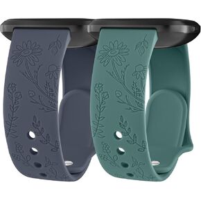 2 حزمة مقاوم للماء لفيتبيت بالعكس 2 عصابات للنساء الرجال ، معصم بديل للرياضة السيليكون القابلة للتنفس in Kuwait