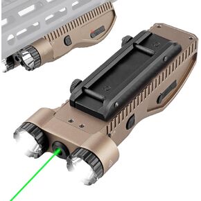 2000 Lumen Mlok and Picatinny Mounted Tactical Flashlight Green Laser Infrared(IR) Laser 3 in 1 Combo, with Remote Pressure Switch for Rifle in Kuwait