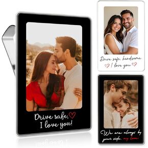Drive Safe I Love You Visor Clip Photo Frame - Drive Safe Car Visor Photo Clip For Dad, Mom, Husband - Car Accessories For Men, Women - Cars Picture Frame With Metal Clips - Best Dad Ever Gifts 2025 in Kuwait