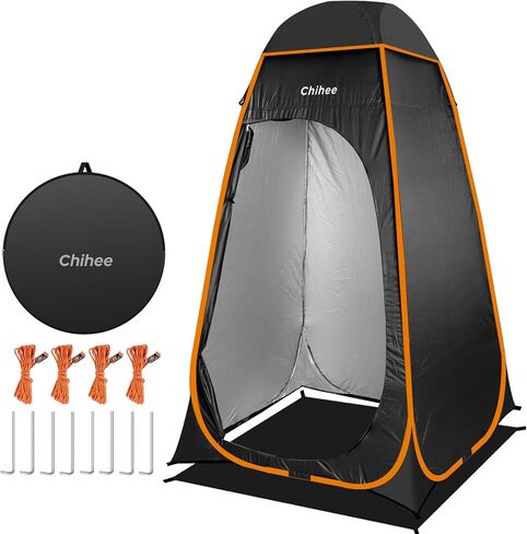 Chihee Outdoor Privacy Shelter Pop Up Camping Bathroom Tent Pod Portable Changing 1 Room Instant Camp Toilet Stall Shower Tents Dressing Room Foldable with Cover Floor Carry Bag Hiking Fishing in Kuwait
