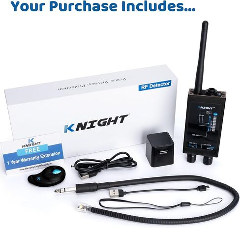 KT -9000 كاشف الأجهزة المخفية الممتازة من قبل Knight Electronics - كاشفات الكاميرا المخفية RF كاشف وكاشف الأخطاء | مكتشف الكاميرا المخفية لتتبع GPS/اكتشاف إشارة تردد الراديو المضاد للجاسوس in Kuwait