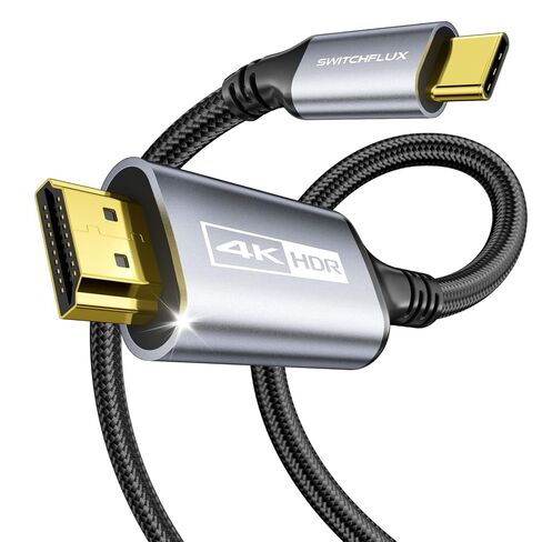 USB-C to HDMI Cable 6Ft [4K@60Hz] High-Speed USB Type C to HDMI 2.0 Braided Cord (Thunderbolt 3/4 Compatible) for iPhone 15 Series, MacBook Pro/Air, iPad Pro, Galaxy S8 to S23 in Kuwait