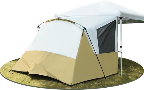 REDCAMP 10' x 10' خيمة مكعبة للتخييم، مظلة منبثقة محمولة، تحول مظلة الساق المستقيمة إلى خيمة مربعة للتخييم الداخلية مع فتحة للكلاب وأرضية كاملة (إطار المظلة/المأوى غير متضمن)، أزرق in Kuwait