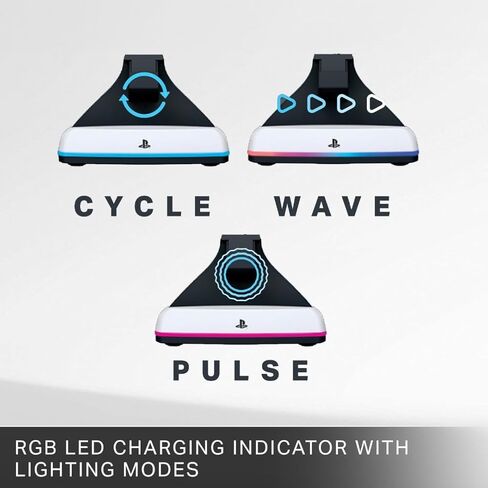محطة شحن Powera لـ PlayStation Portal ™ عن بُعد مع Lumectra ™ ، إضاءة RGB ، شاحن مغناطيسي ، شاحن مغناطيسي ، رسوم ، قاعدة مرجحة ، مرخصة رسميًا in Saudi Arabia