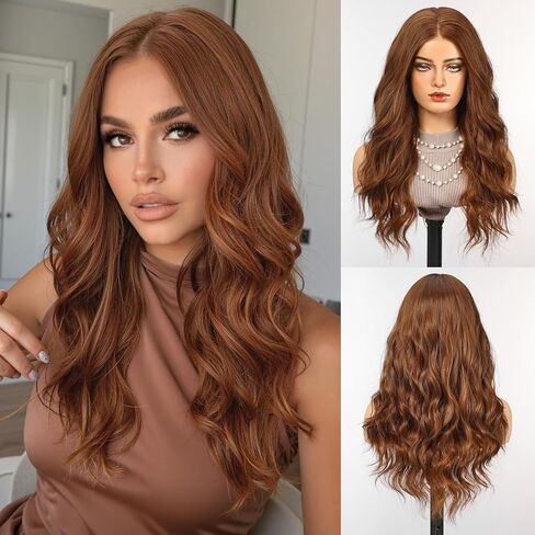 Long Brown Wigs for Women Lace Front Wig in Saudi Arabia