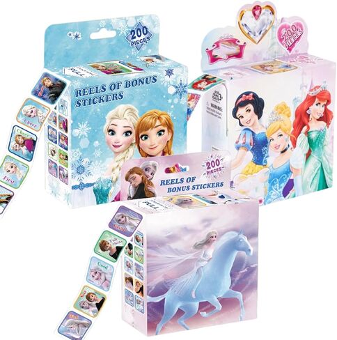 600 PCS Roll Kids Sticker ، 3 حزمة في 30 تصميمًا ، 1-1/2/2 بوصة ملصقات رسم كاريكاتورية لعلامات لاصقة للرسوم الذاتية (Pink) in Saudi Arabia