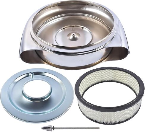 منظف الهواء Geluoxi جميع الفولاذ المسحور عند الاستبدال الخلفي لـ Cadillac Oldsmobile 1951-1956 5-1/8 "Carb Neck 92511925 in Kuwait